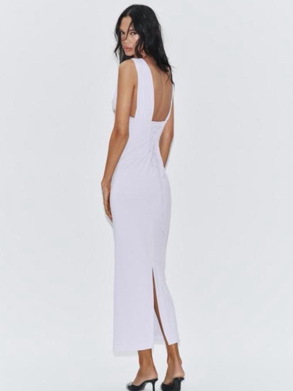 Zara Lavender Deep V Maxi Dress - Picture 4 of 6